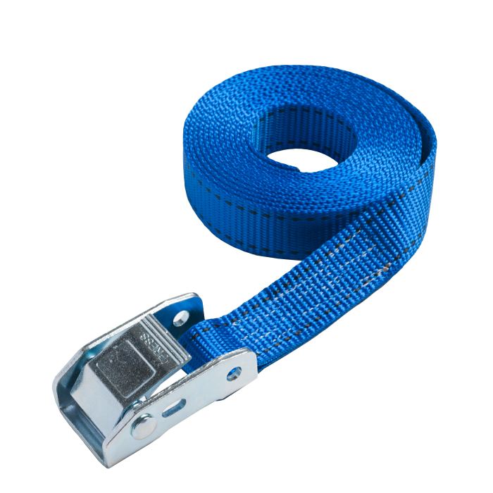 25mm幅 カムバックルベルト エンドレスタイプ 青