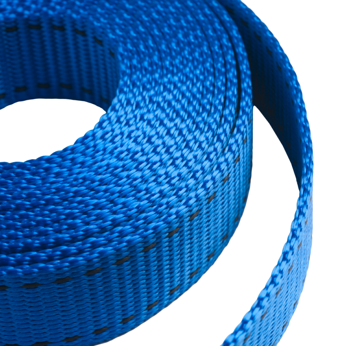 25mm幅 カムバックルベルト エンドレスタイプ 青