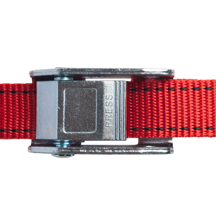 25mm幅 カムバックルベルト エンドレスタイプ 赤