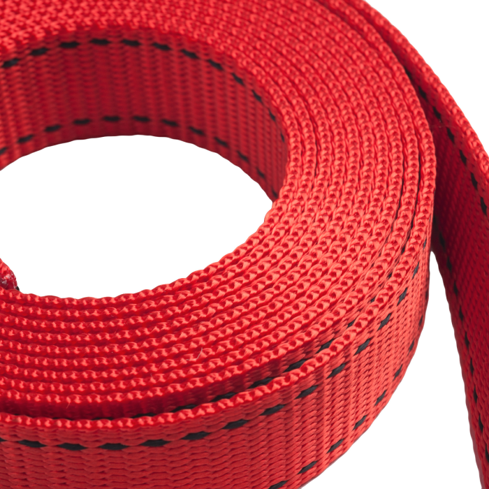 25mm幅 カムバックルベルト エンドレスタイプ 赤