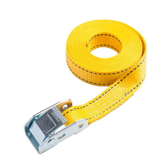 25mm幅 カムバックルベルト エンドレスタイプ 黄