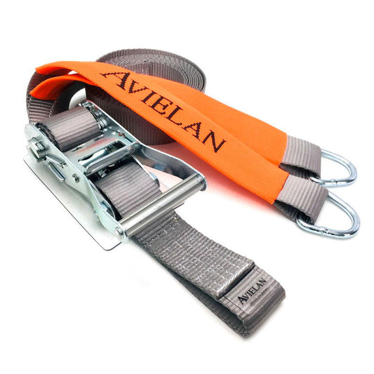 ラッシングベルト 50mm幅 デルタリング グレー