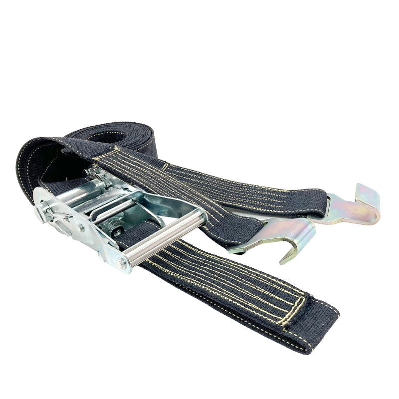 耐熱 ラッシングベルト 50mm幅 フラットフック ブラック