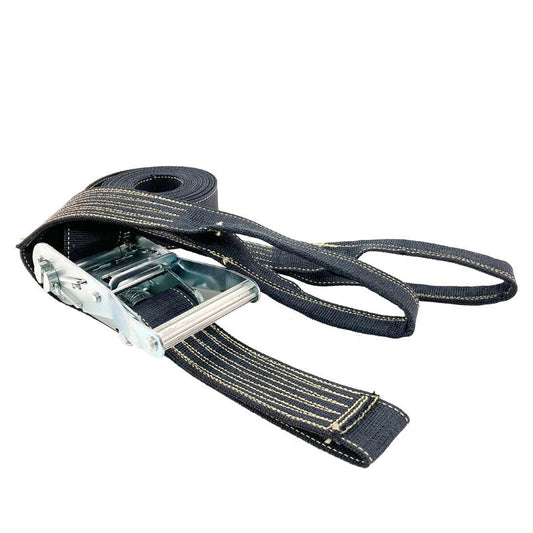 耐熱 ラッシングベルト 50mm幅 Iフック(ロープフック対応) ブラック