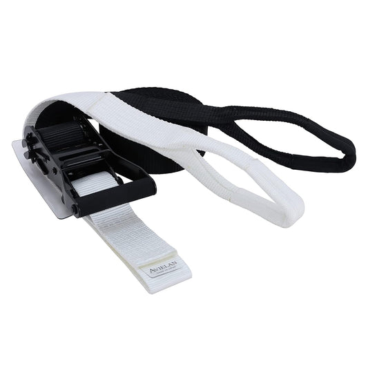 ラッシングベルト 50mm幅 Iフック(ロープフック対応) ブラック/ホワイト