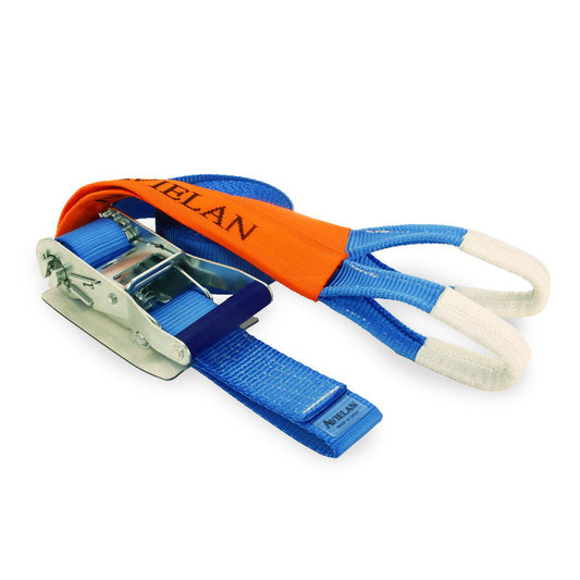 ラッシングベルト 50mm幅 Iフック(ロープフック対応) ブルー