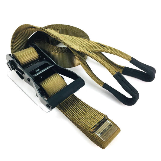 ラッシングベルト 50mm幅 Iフック(ロープフック対応) OD(オリーブドラブ)