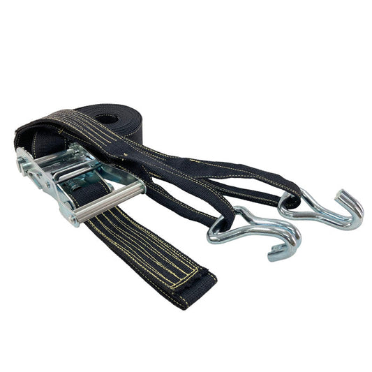 耐熱 ラッシングベルト 50mm幅 IJフック(ロープフック対応) ブラック