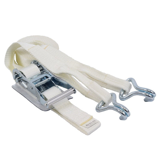 ラッシングベルト 50mm幅 IJフック(ロープフック対応) ホワイト