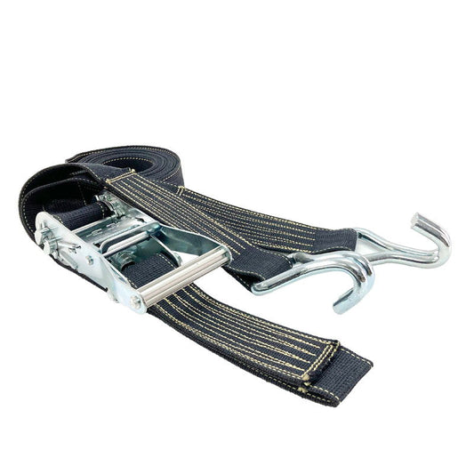 耐熱 ラッシングベルト 50mm幅 Jフック ブラック