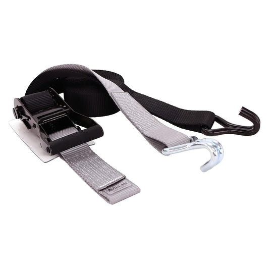 ラッシングベルト 50mm幅 Jフック ブラック/グレー