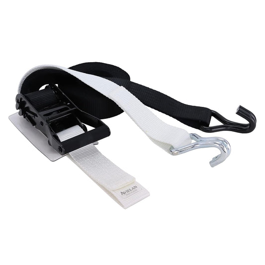 ラッシングベルト 50mm幅 Jフック ブラック/ホワイト