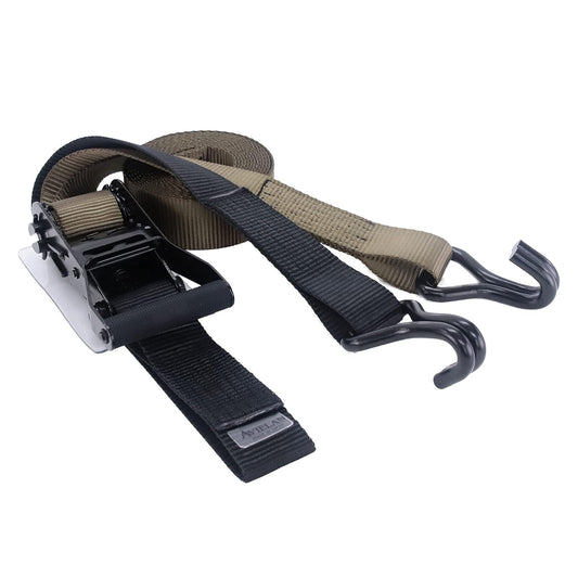 ラッシングベルト 50mm幅 Jフック OD/ブラック