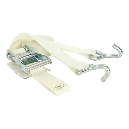 ラッシングベルト 50mm幅 Jフック(シングル) ホワイト