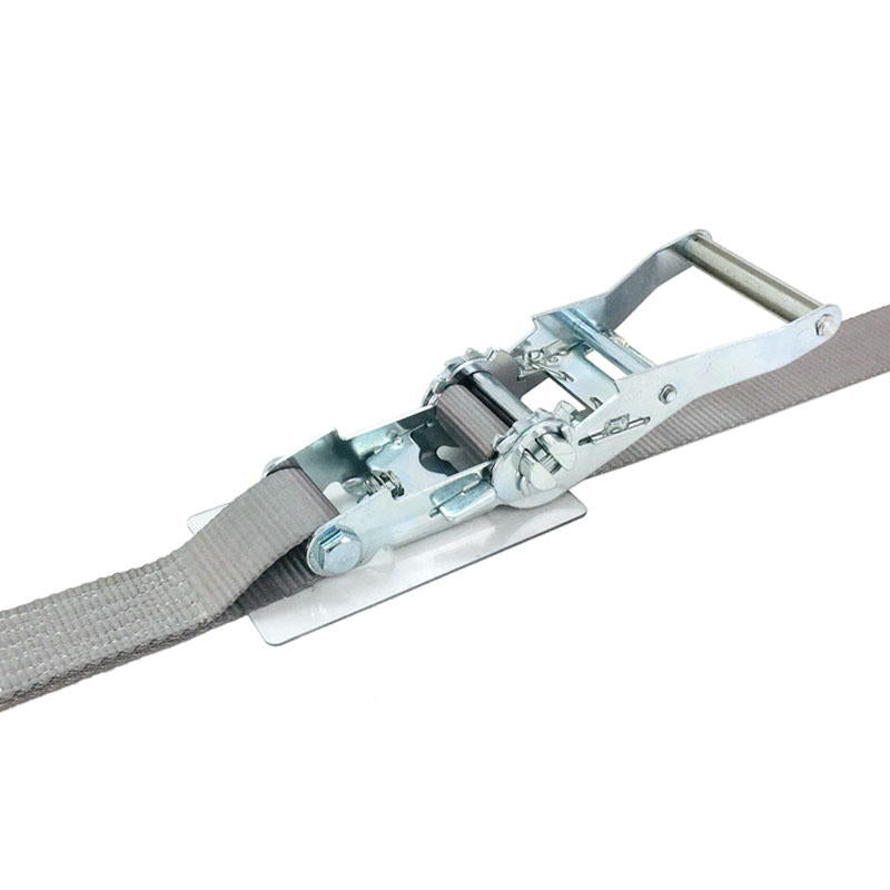 ラッシングベルト 50mm幅 Iフック(ロープフック対応) グレー