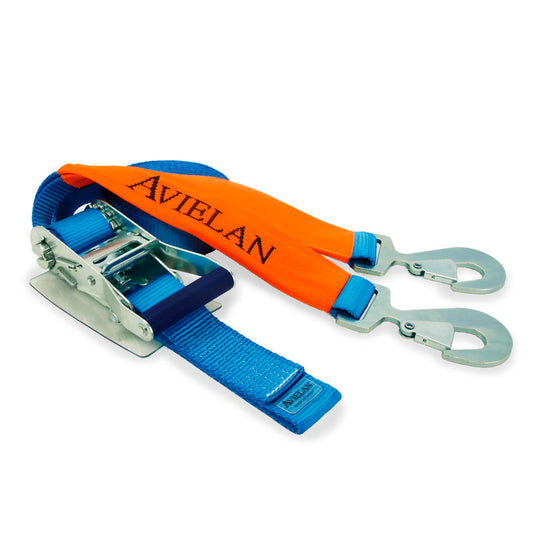 ラッシングベルト 50mm幅 スナップフック ブルー