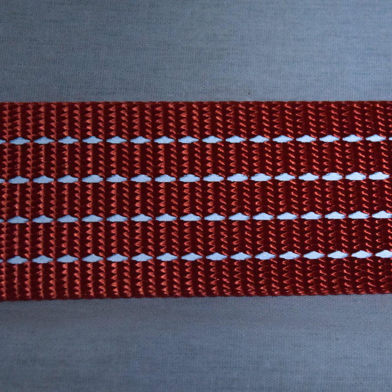 反射 ラッシングベルト 50mm幅 スナップフック(ツイスト) レッド