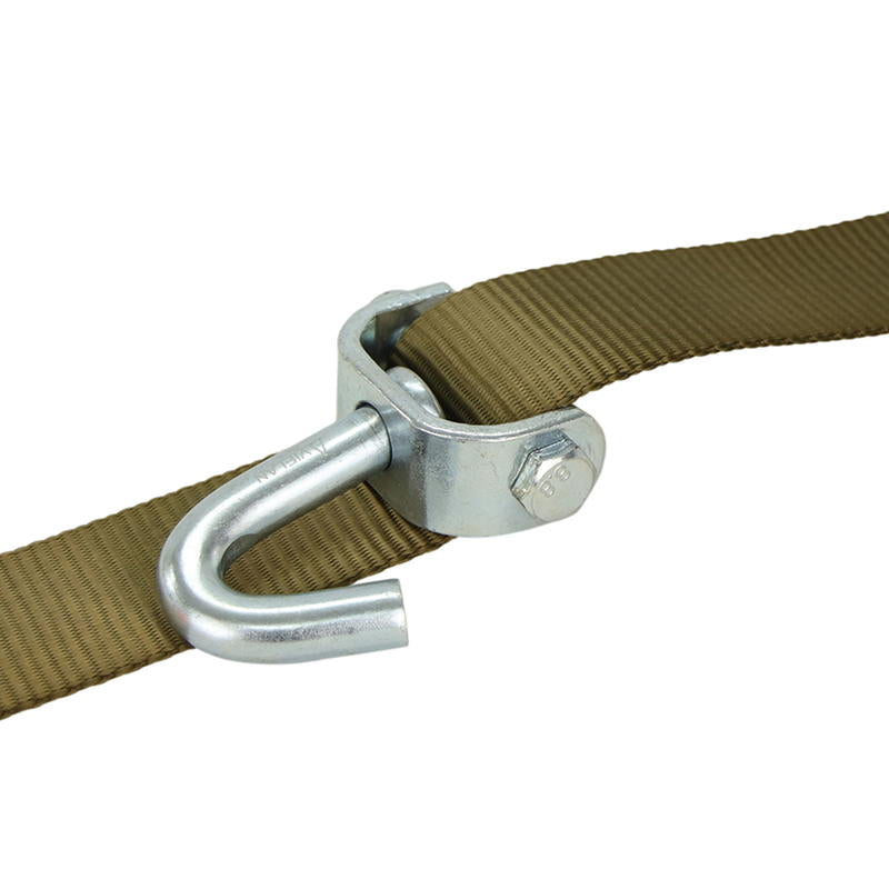 積載車用 ラッシングベルト 50mm幅 Jフック(シングル) OD(オリーブドラブ)