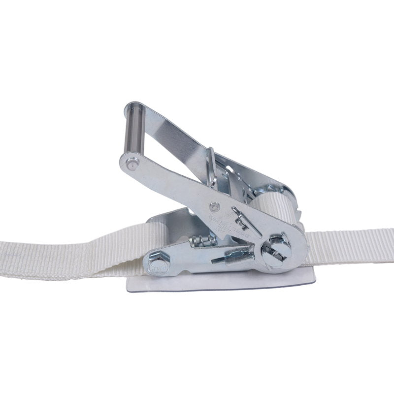 積載車用 ラッシングベルト 50mm幅 Jフック(シングル) ホワイト